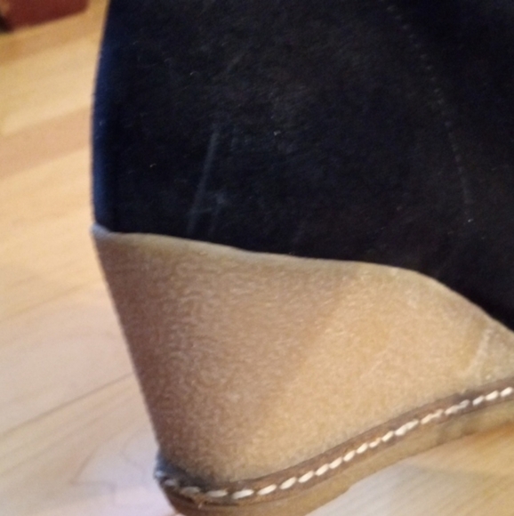 J Crew Black Suede McCallister Wedge Booties - Picture 4 of 7